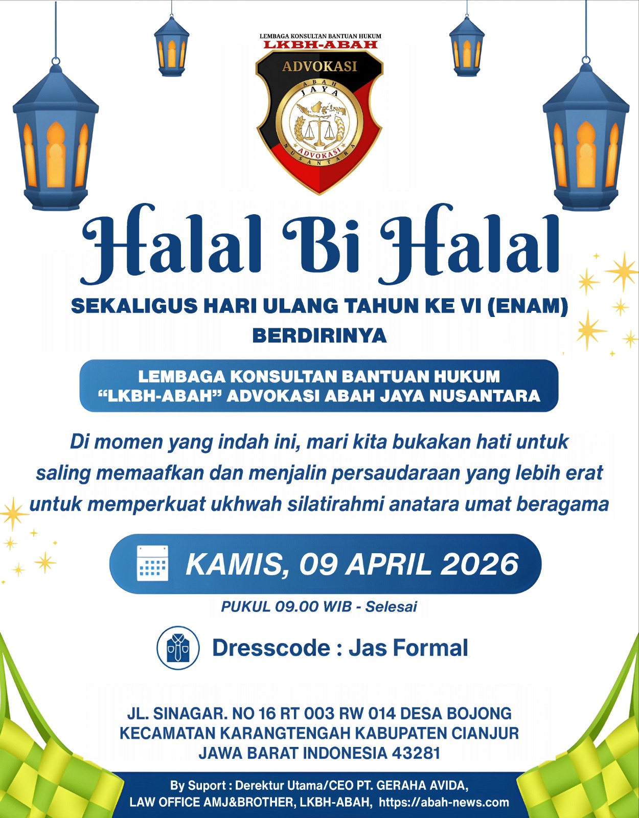 Halal Bihalal sekaligus Hari ulang tahun Bediri ADVOKASI ABAH JAYA NUSANTARA